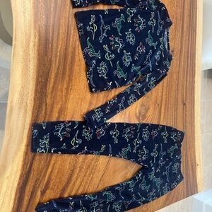 Cat & Jack Kids Pajama Set - Black with Multicolor Dinosaur Print